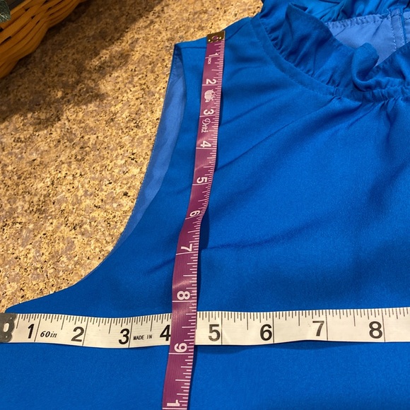 J.Crew Sleeveless Top Blouse XS Lined With FLAWS Blue - Picture 6 of 17
